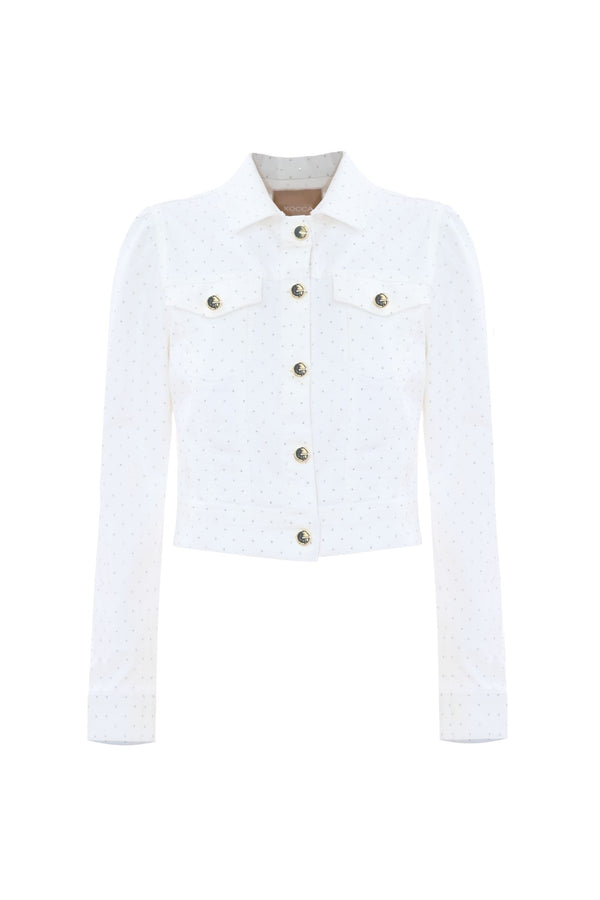 Short stretch cotton jacket - Coat KUMARI