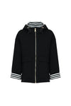 Jacket with a striped hood and cuffs - Coat GUSTAV