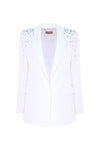 Elegant jacket with appliquéd rhinestones - Jacket SOLENNE