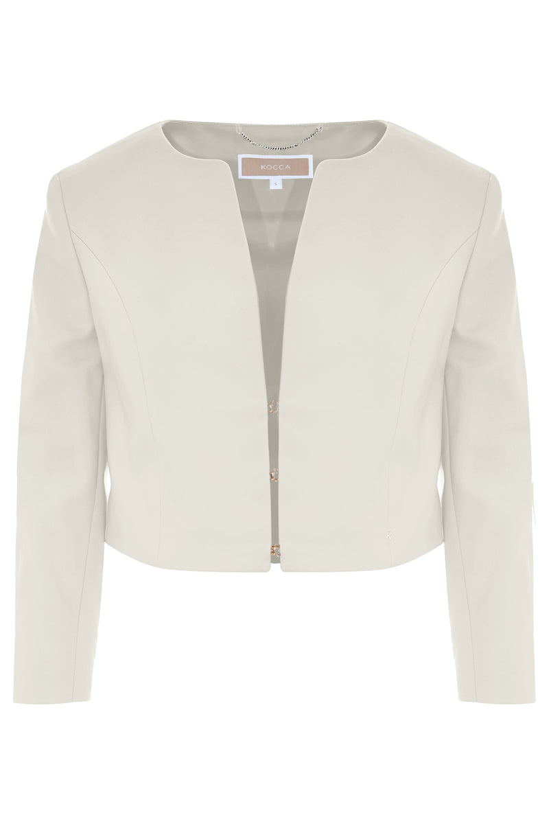 Crop jacket with round neckline - Jacket VALNA