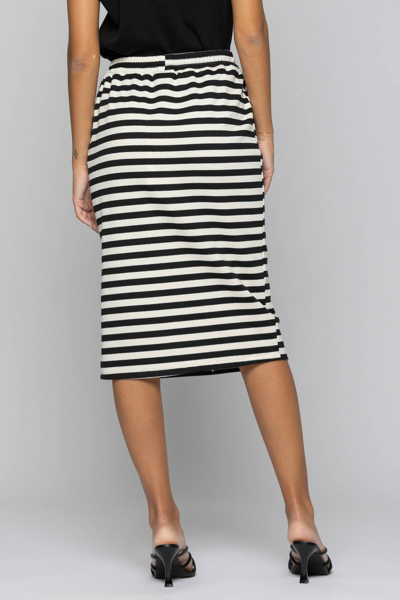 Striped skirt with a drawstring waist - Skirt KATHRINE