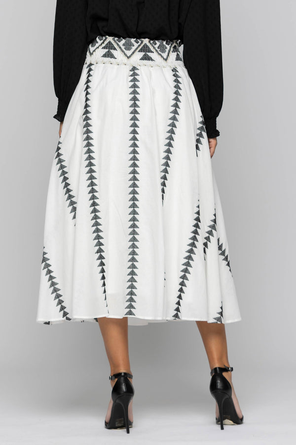 Patterned midi skirt with an elasticated waistband - Skirt BONOSA