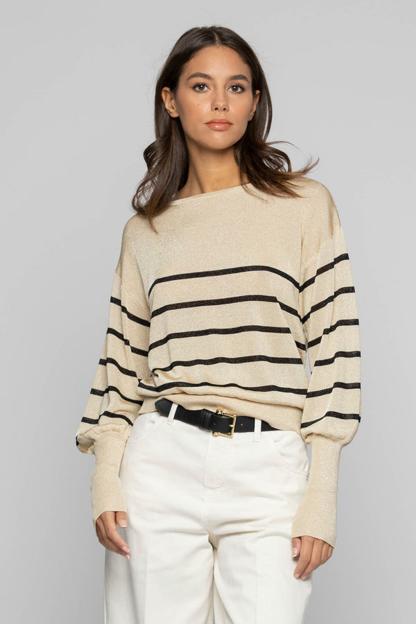 Striped jumper with long cuffs - Sweater ARASHARA