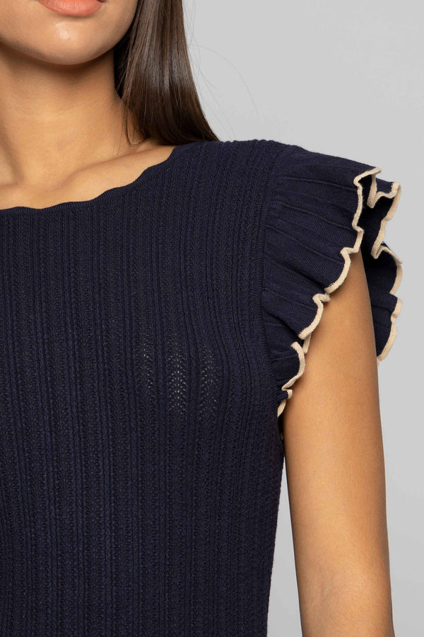 Short-sleeved round neck jumper - Sweater CURUANA