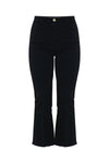 Slightly flared trousers with frayed hems - Trousers DALEVI