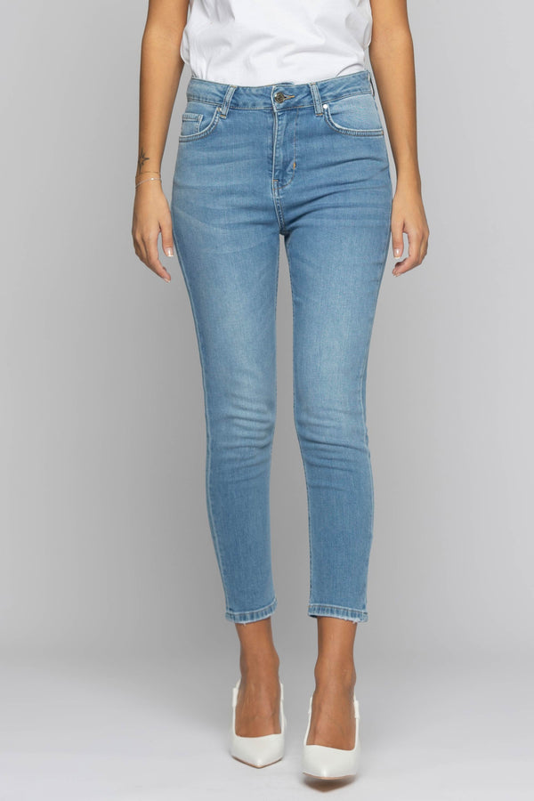 Jeans skinny vita media con tasche - Pantalone Denim OCEANE