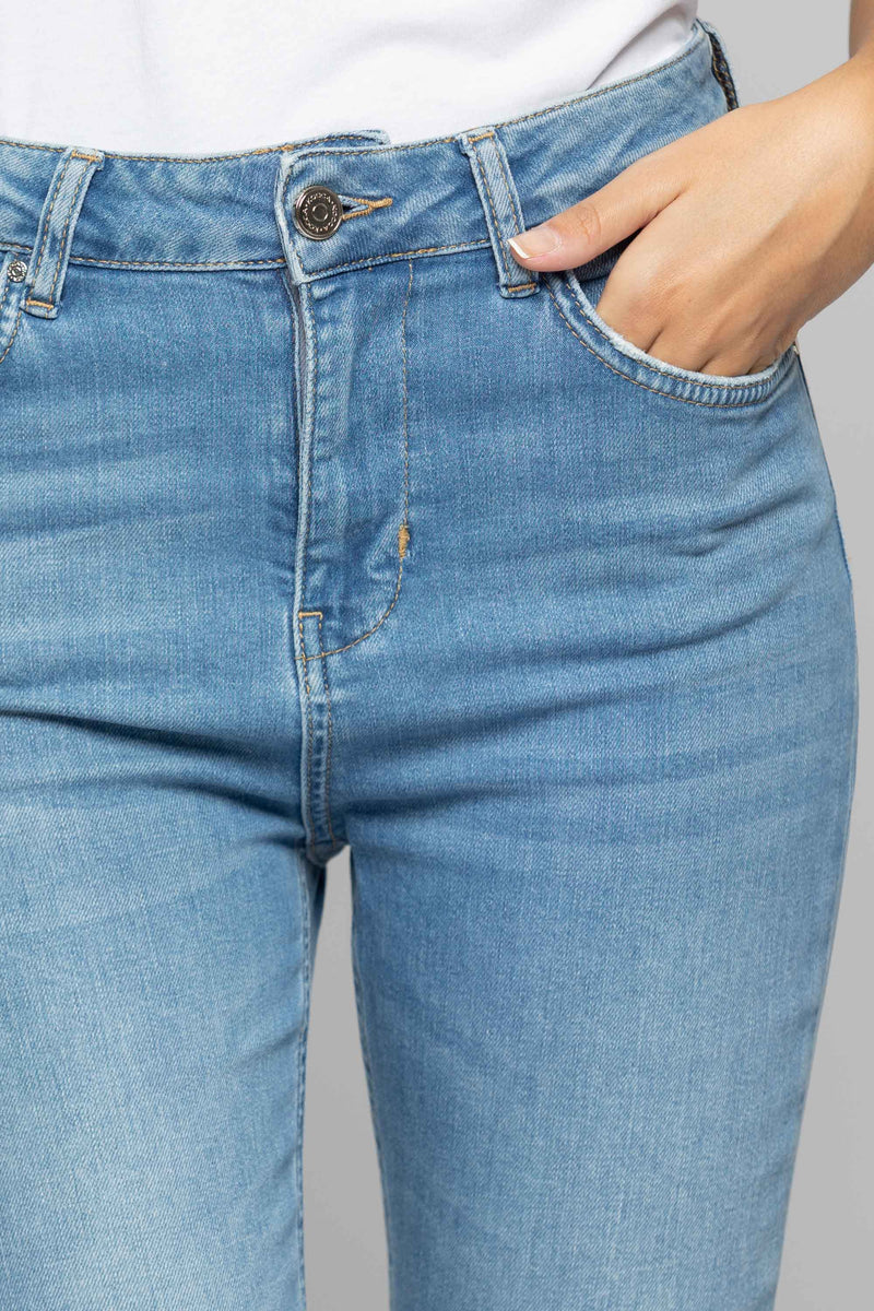 Jeans skinny vita media con tasche - Pantalone Denim OCEANE