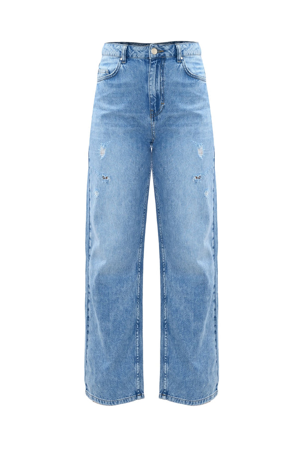 Distressed jeans with rips on the legs - Jeans ODETTA