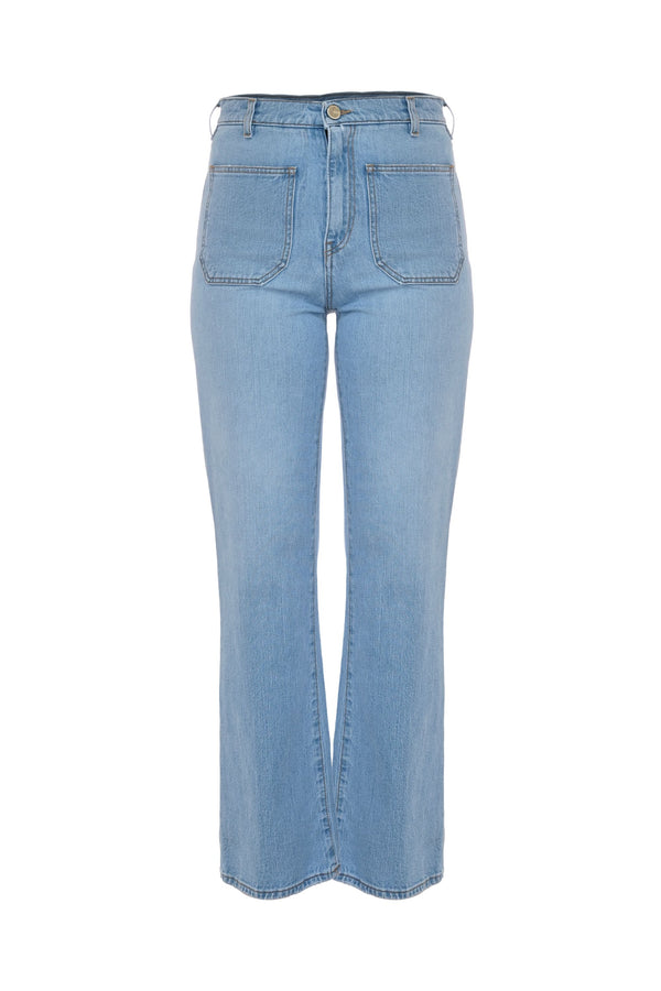 High-waisted jeans with front pockets - Jeans PEDRO