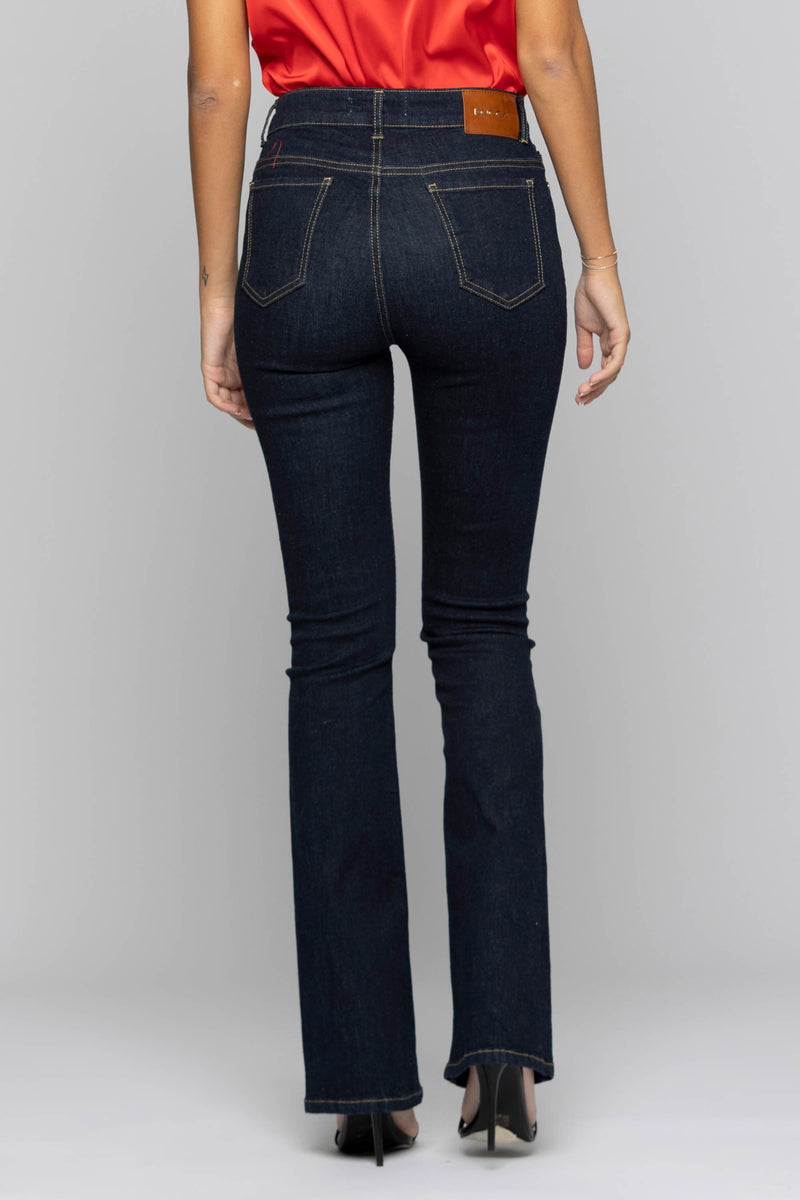 Jeans dritti con cuciture a contrasto - Pantalone Denim NICOLAS