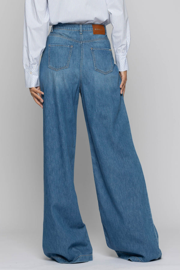 Wide-leg jeans with double buttons - Jeans REBEKKA