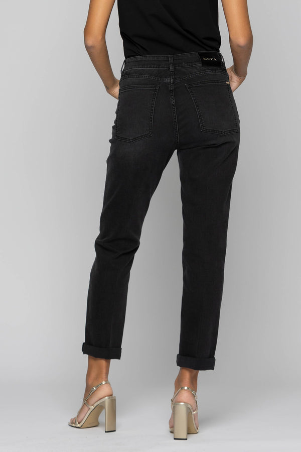 Jeans dritti con risvolto - Pantalone Denim GRANT