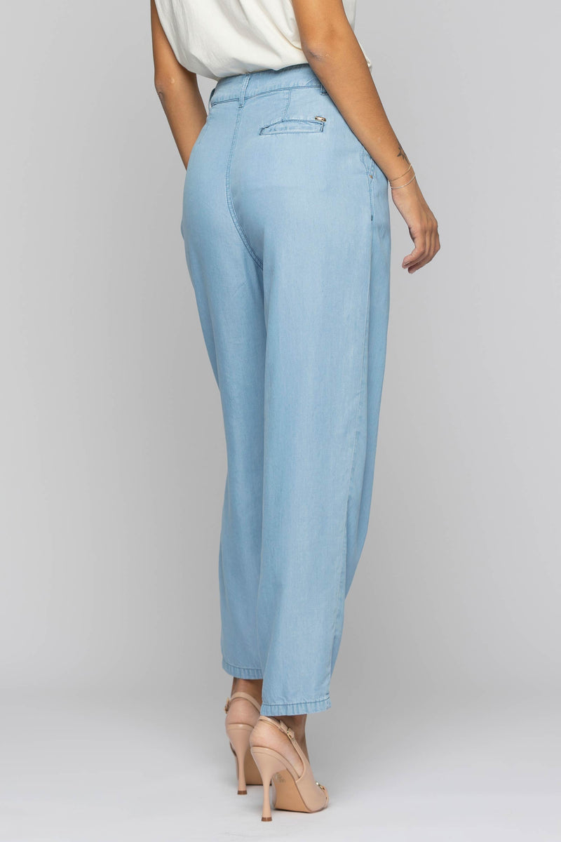 Wide-leg jeans with pleats on the front - Jeans BOBIN