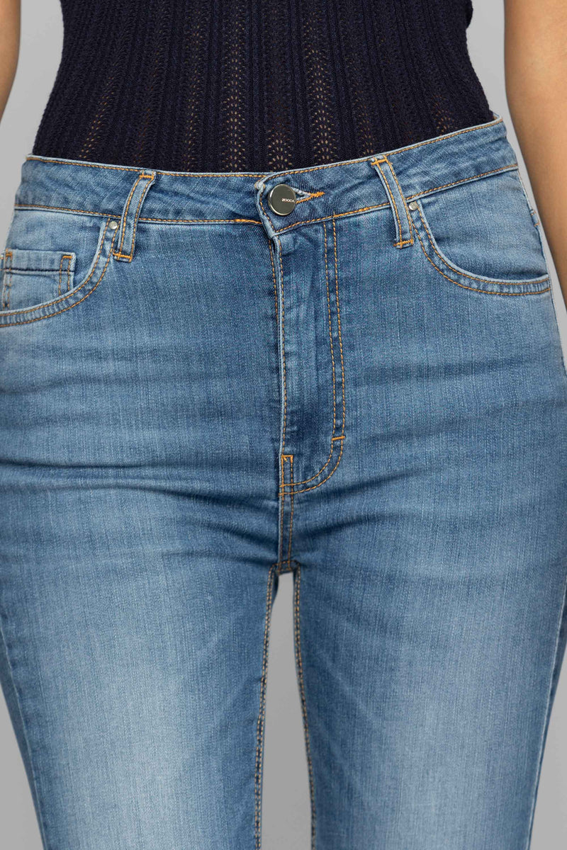 Jeans dritti con pieghe sul davanti - Pantalone Denim DALEVI