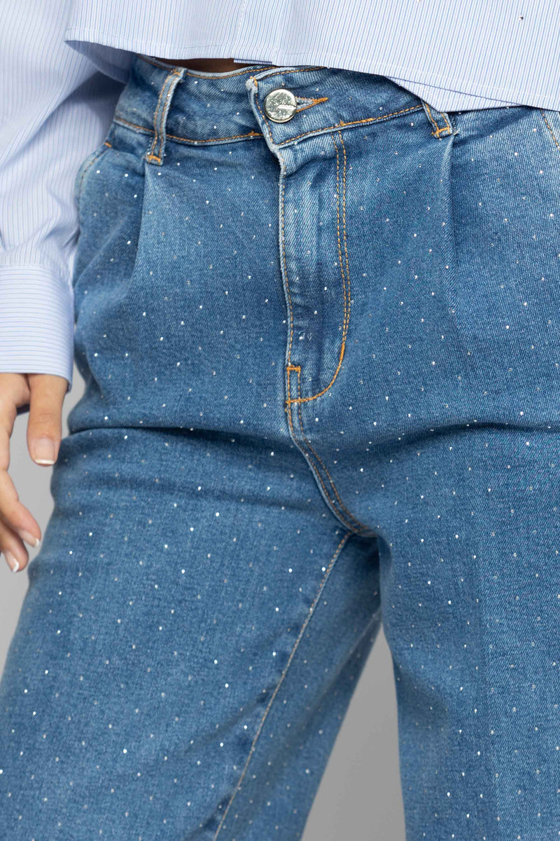 Polka dot jeans with pleats - Jeans ALEX