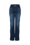 Jeans a zampa con bottoni decorativi sulle tasche - Pantalone Denim ROONEY