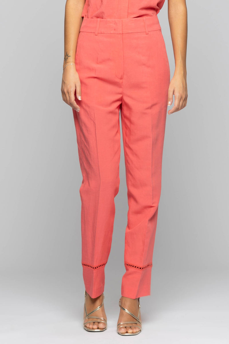 Straight-leg trousers with openwork details - Trousers CELLYRR