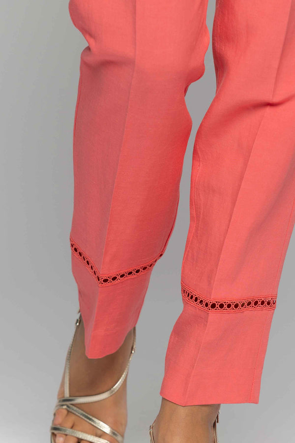 Straight-leg trousers with openwork details - Trousers CELLYRR