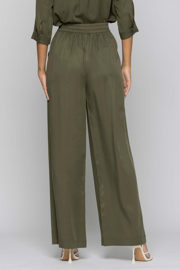 Wide-leg trousers with shiny details on the pockets - Trousers TIRYNN