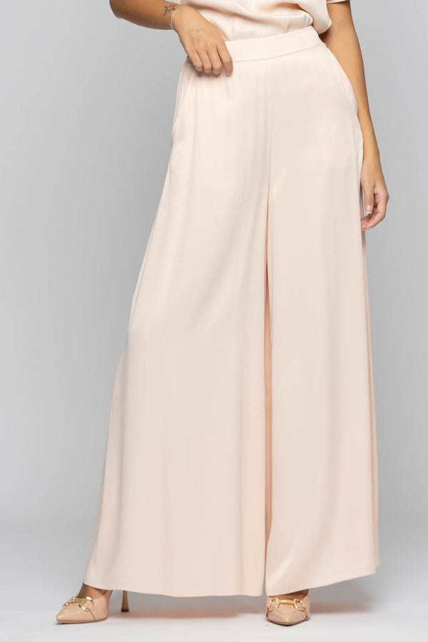 Elegant wide-leg trousers with pockets - Trousers BUMLON