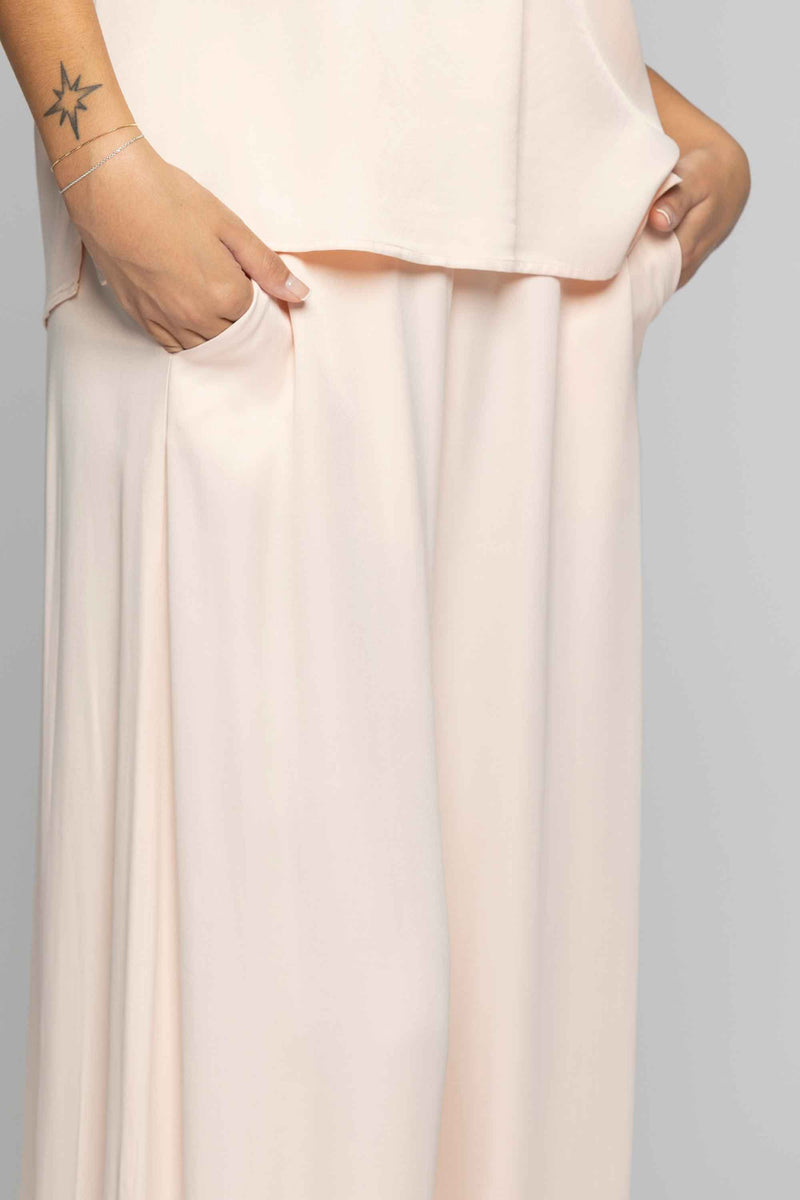 Elegant wide-leg trousers with pockets - Trousers BUMLON