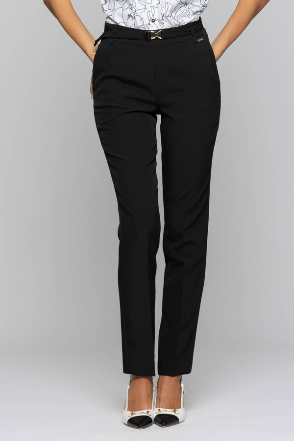 Pleated trousers with a buckle belt - Trousers EYMARR