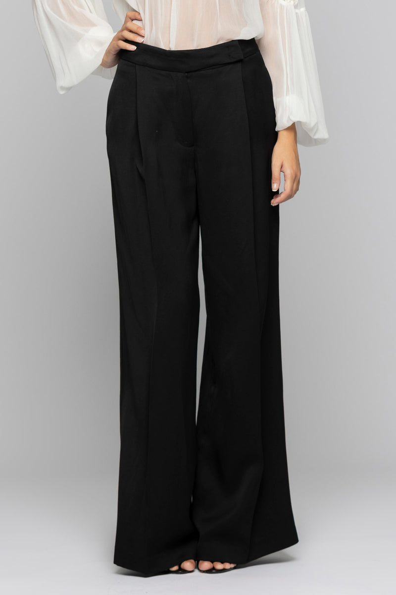 Elegant trousers with pleats on the front - Trousers OVIDIO