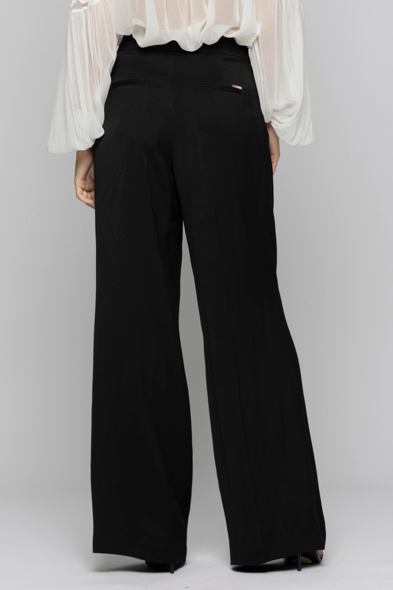 Elegant trousers with pleats on the front - Trousers OVIDIO