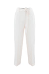 Elegant pleated trousers with a sash - Trousers TATY