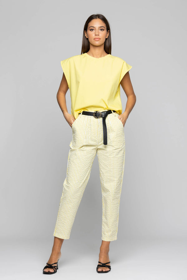 Striped trousers with turn-ups - Trousers HAMED