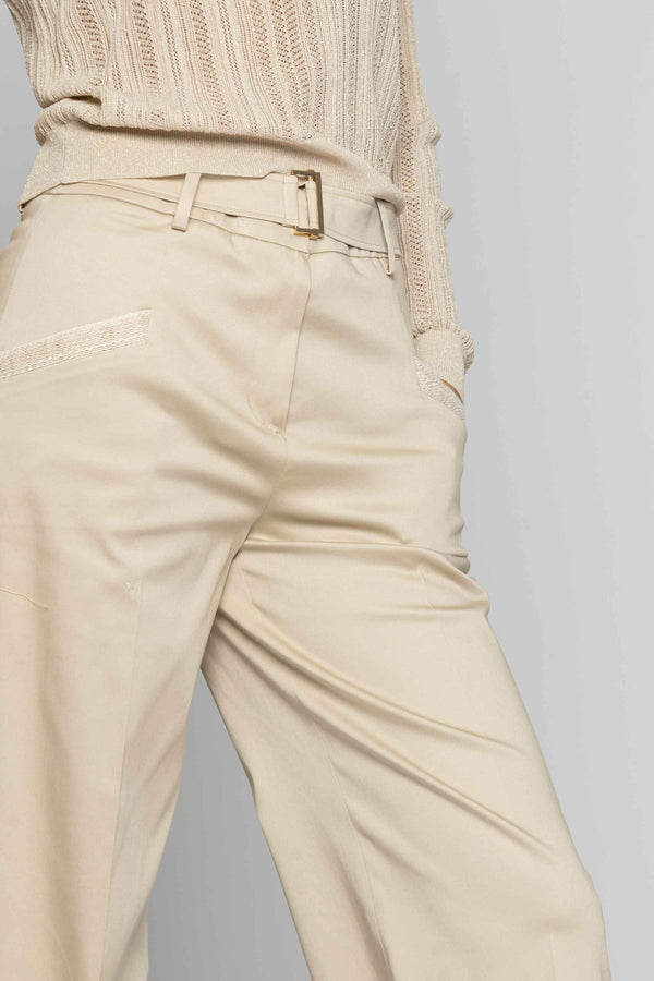 Pantalón ancho con bolsillos y cinturón - Pantalón ADE