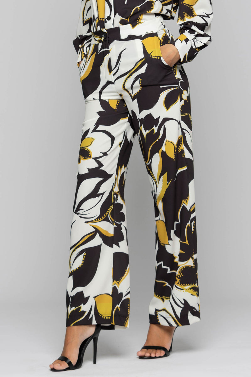 Wide-leg patterned trousers - Trousers FRANCIS