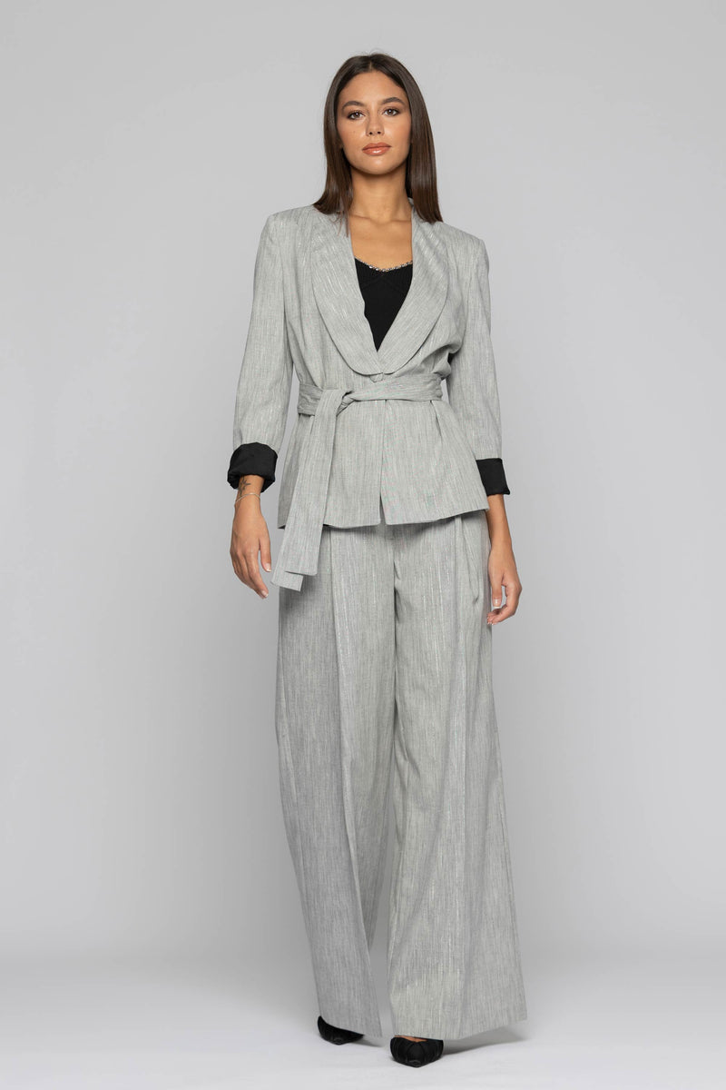 Palazzo trousers with pleats on the front - Trousers ICJAL