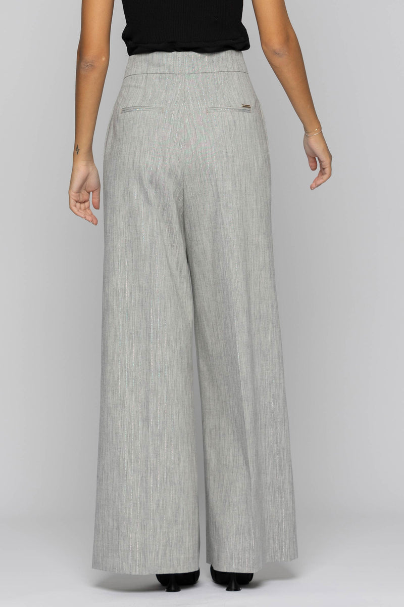 Palazzo trousers with pleats on the front - Trousers ICJAL