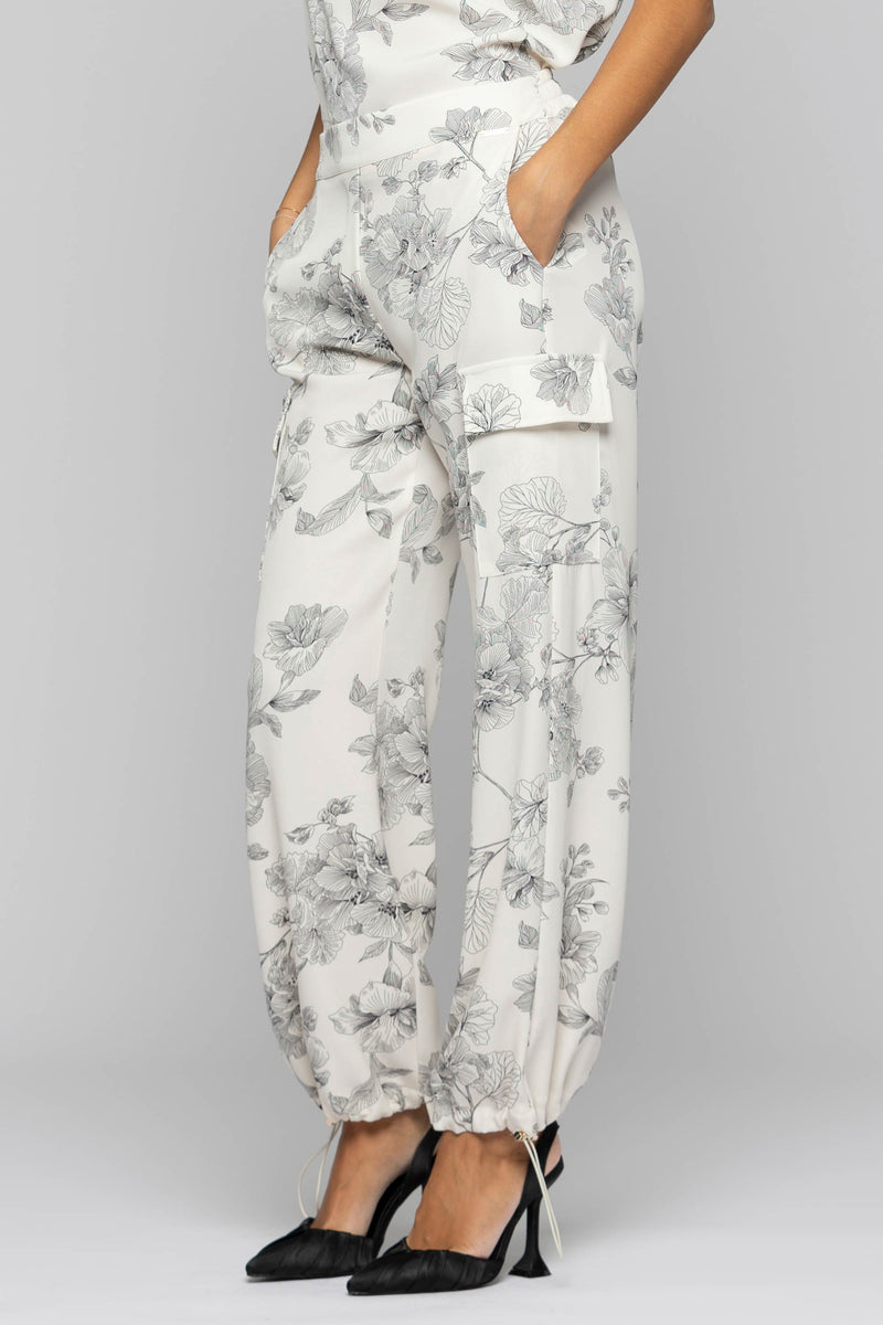 Floral cargo trousers - Trousers ATLANTE