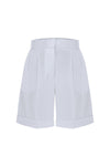 High-waisted shorts with pleats and turn-ups - Short KUMAOKA