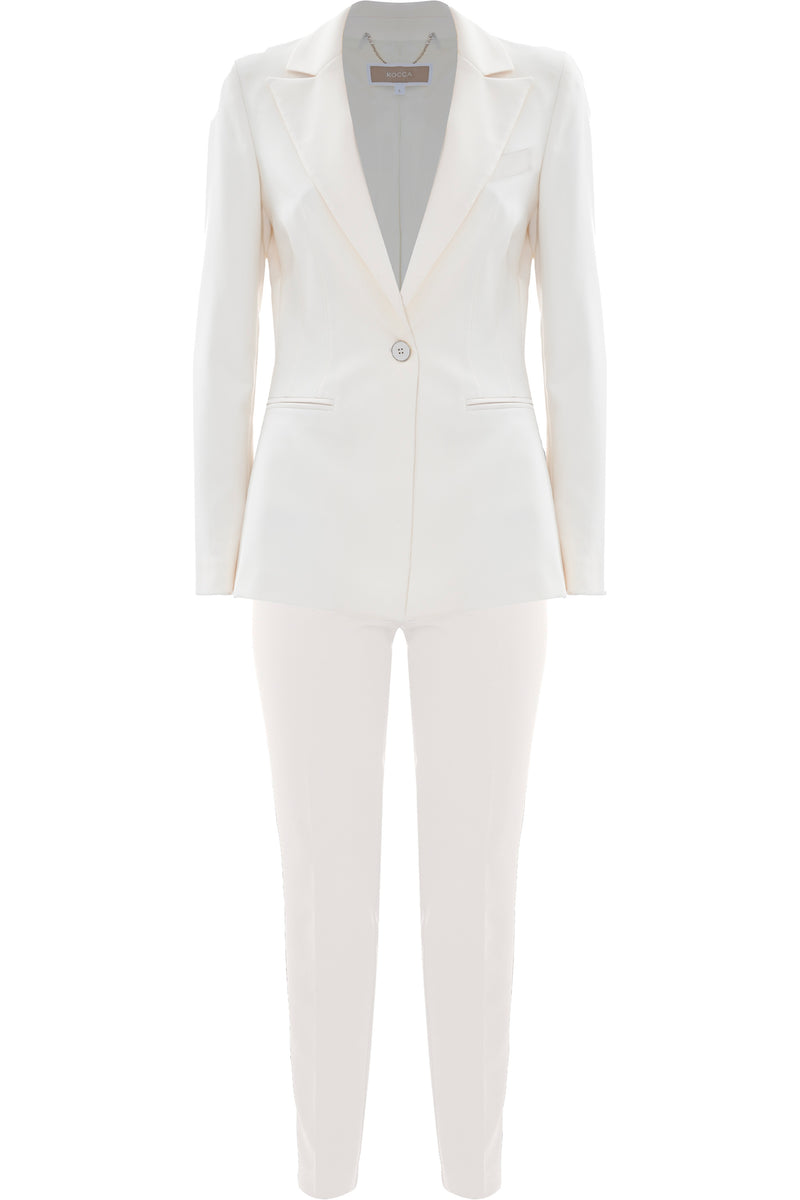 MRULIC pants for women Women Fashion Solid V-neck Ruffles Patchwork Long  Sleeve Coat Pants Suit Women's Trousers Suit White + S - Walmart.com
