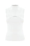 High neck knitted top with a cut-out - Top BAWNAS