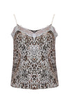 Animal print top with a lace insert - Top DEA