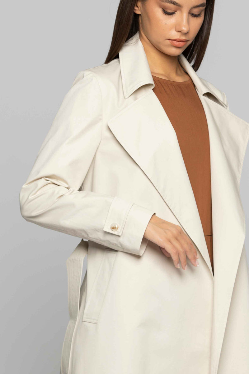 Long trench coat with a belt and pockets - Trench MOERETH