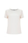 Cotton T-shirt with embroidery on the sleeves - T-shirt LOIS