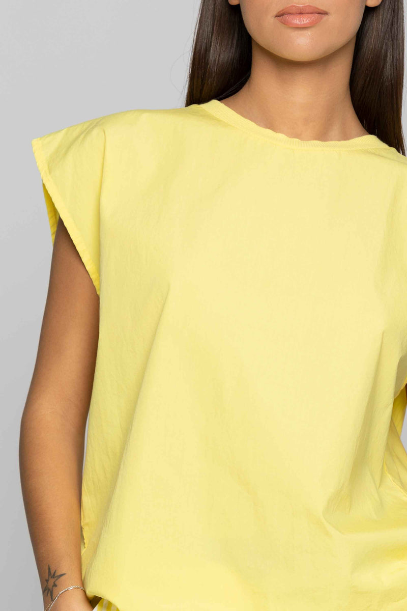 Blusa de algodón con escote redondo - Blusa BASILY