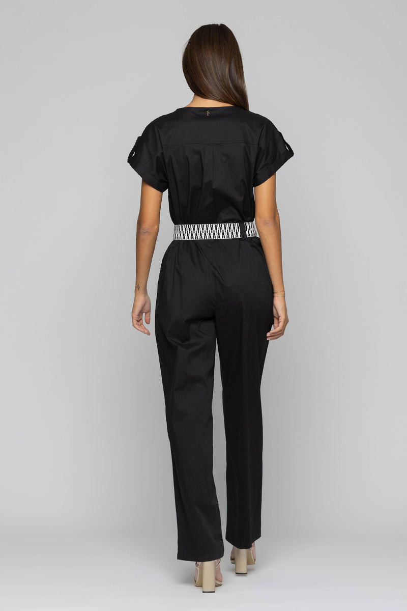 Jumpsuit with pockets and a buckle belt - Jumpsuit PYRATH