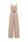 Jumpsuit with a stretch bodice and belt - Jumpsuit CALIDA